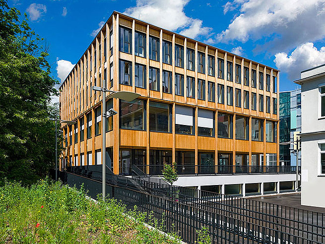Holzgebäude der BOKU Wien