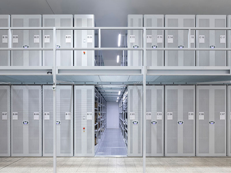 FOREG TwinSpace zweigeschossiges elektrisch verfahrbares Archivregal