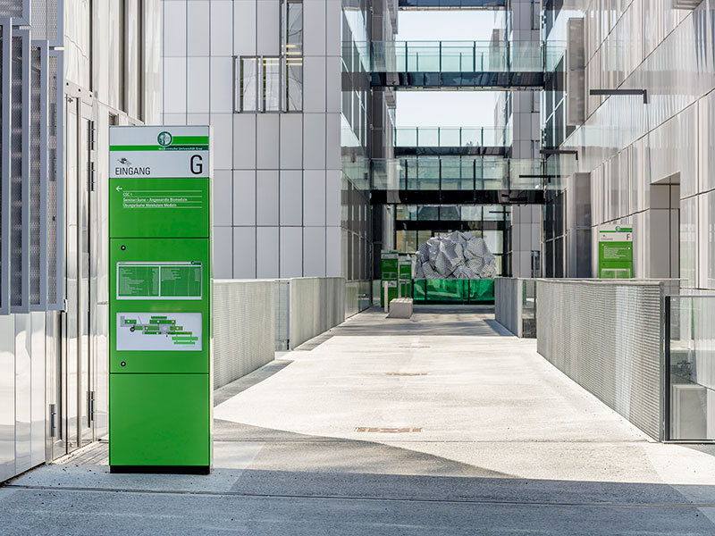 Monument sign Med Campus Graz