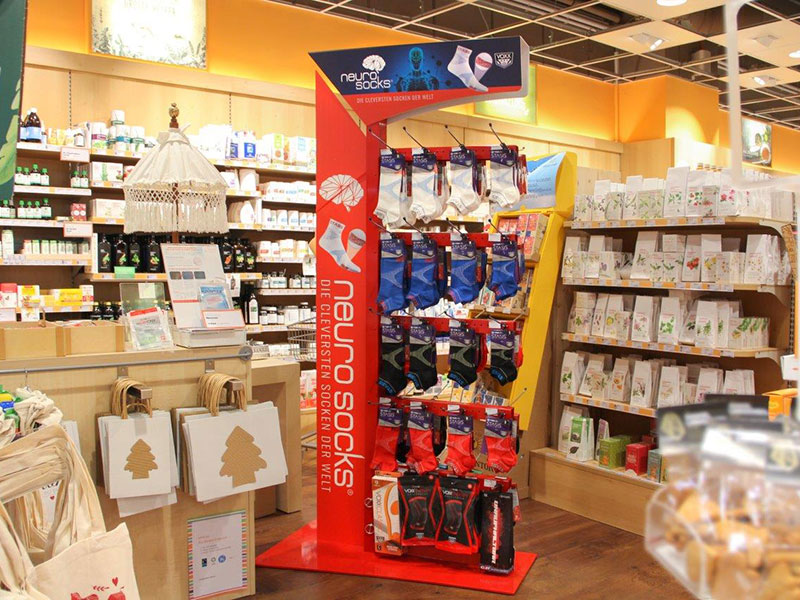 Neuro Socks Display in einem Store